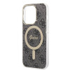 Guess GUBPP14XH4EACSK Case + Wireless Charger Apple iPhone 14 Pro Max Black Hardcase, 4G Print, MagSafe