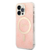 Guess GUBPP13LH4EACSP Case + Wireless Charger Apple iPhone 13 Pro Pink Hardcase, 4G Print, MagSafe