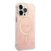 Guess GUBPP13LH4EACSP Case + Wireless Charger Apple iPhone 13 Pro Pink Hardcase, 4G Print, MagSafe