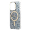 Guess GUBPP14LH4EACSB Case + Wireless Charger Apple iPhone 14 Pro Blue Hardcase, 4G Print, MagSafe