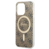 Guess GUBPP13LH4EACSW Case + Wireless Charger Apple iPhone 13 Pro Brown Hardcase, 4G Print, MagSafe