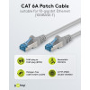 Goobay CAT 6A patch cable S/FTP (PiMF), 5 m, grey, set of 10, copper conductor (CU), halogen-free sheath (LSZH)