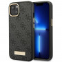 Guess GUHMP14MU4GPRK Apple iPhone 14 Plus / 15 Plus black hard case, 4G Logo Plate, MagSafe