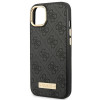 Guess GUHMP14MU4GPRK Apple iPhone 14 Plus / 15 Plus black hard case, 4G Logo Plate, MagSafe