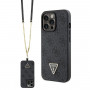 Guess GUHCP13LP4TDSCPK Apple iPhone 13/13 Pro black hardcase, Crossbody 4G Metal Logo