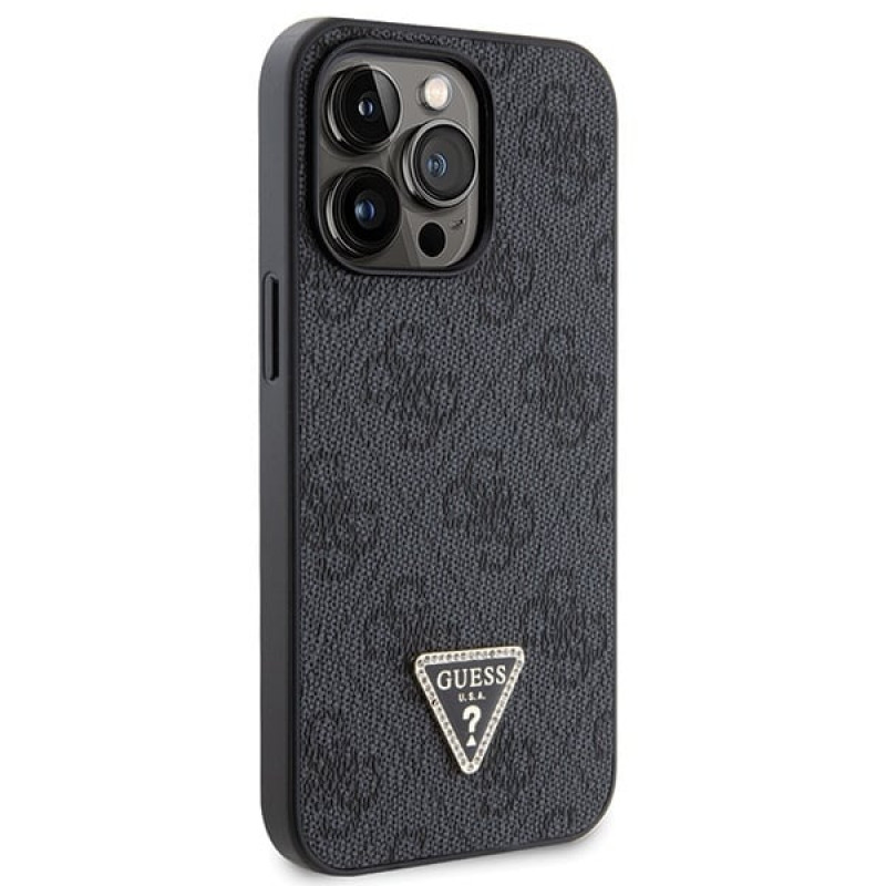 Guess GUHCP13LP4TDSCPK Apple iPhone 13/13 Pro black hardcase, Crossbody 4G Metal Logo