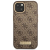 Guess GUHMP14MU4GPRW Apple iPhone 14 Plus / 15 Plus brown hard case, 4G Logo Plate, MagSafe