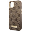 Guess GUHMP14MU4GPRW Apple iPhone 14 Plus / 15 Plus brown hard case, 4G Logo Plate, MagSafe