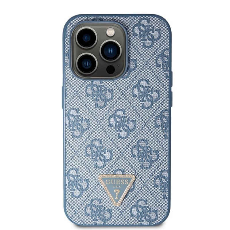 Guess GUHCP14XP4TDSCPB Apple iPhone 14 Pro Max blue hardcase, Crossbody 4G Metal Logo