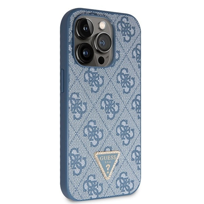 Guess GUHCP14XP4TDSCPB Apple iPhone 14 Pro Max blue hardcase, Crossbody 4G Metal Logo