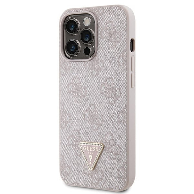 Guess GUHCP13LP4TDSCPP Apple iPhone 13/13 Pro pink hardcase, Crossbody 4G Metal Logo