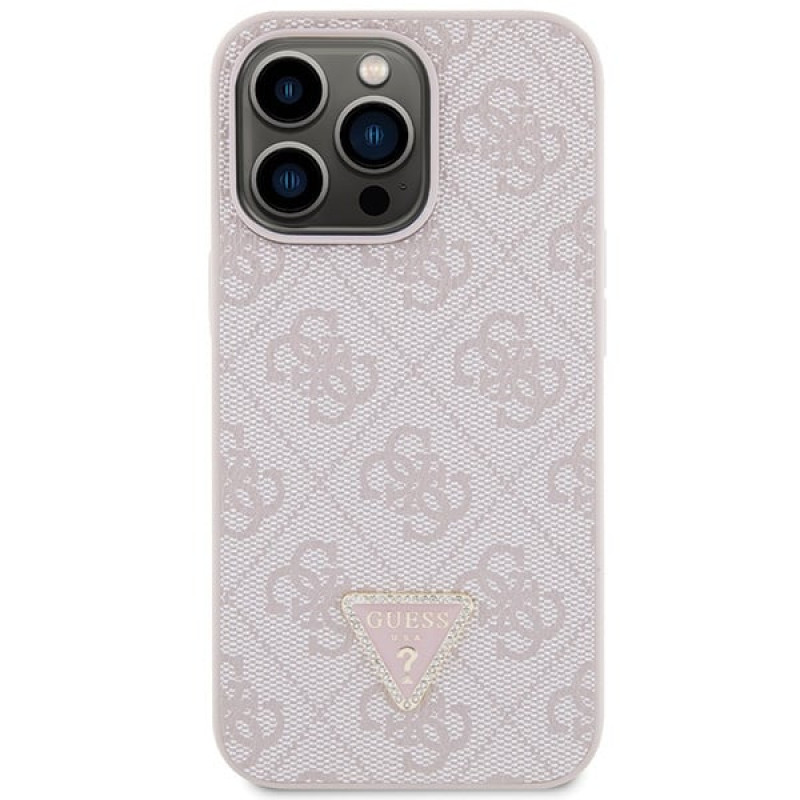 Guess GUHCP13LP4TDSCPP Apple iPhone 13/13 Pro pink hardcase, Crossbody 4G Metal Logo
