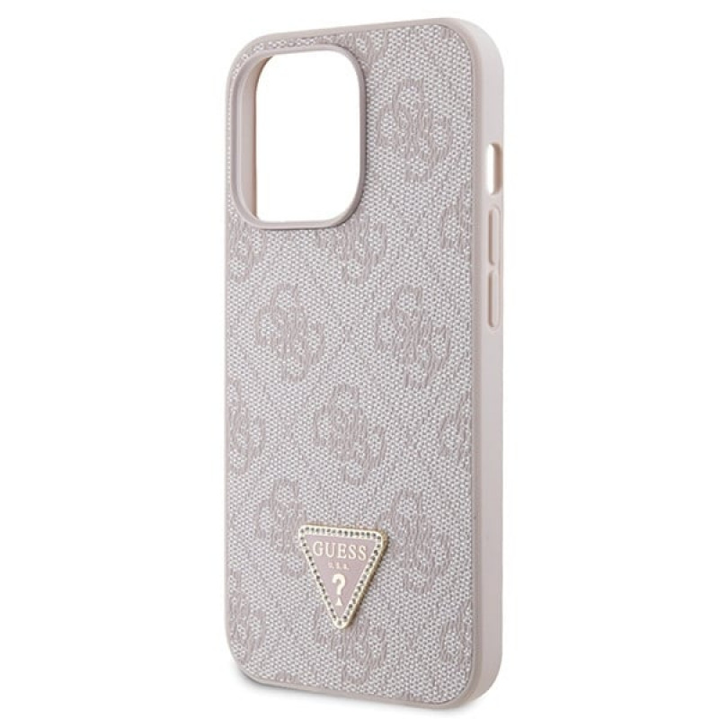 Guess GUHCP13LP4TDSCPP Apple iPhone 13/13 Pro pink hardcase, Crossbody 4G Metal Logo