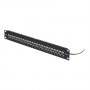StarTech.com C6APANELSTP241UFT 24-Port 1U Feed-Through Patch Panel, shielded Cat6a, RJ45, 19", black