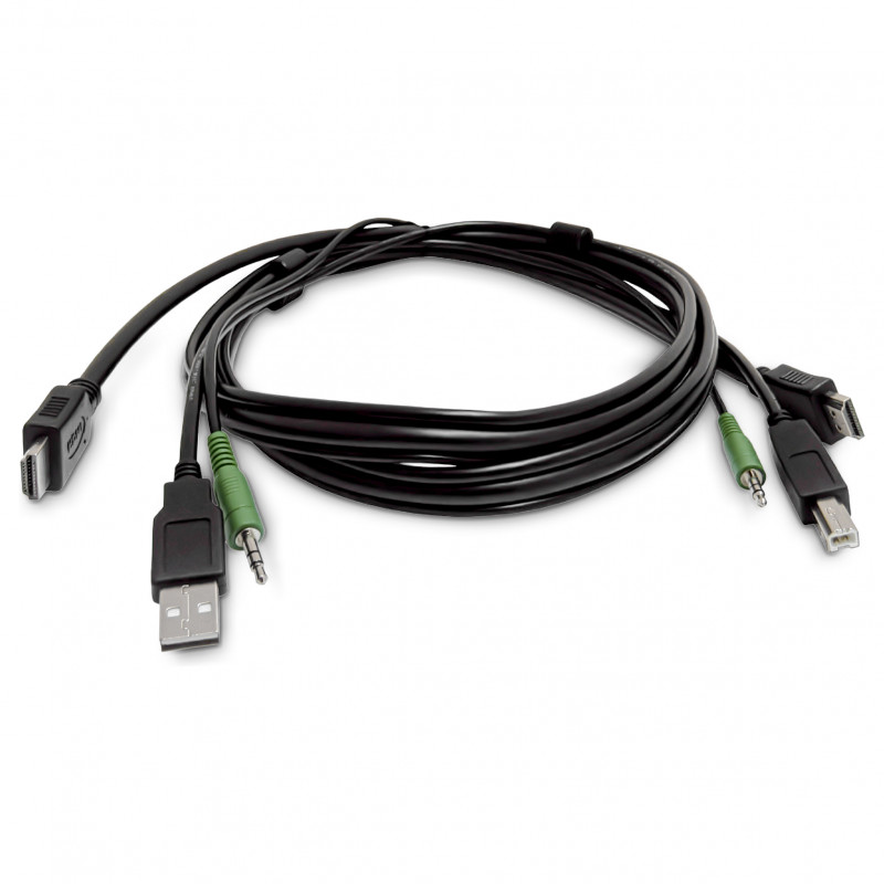 StarTech.com SKHDMMKVM-06-TAA TAA compliant HDMI KVM cable, USB 2.0, 3.5 mm audio, 1.8 m