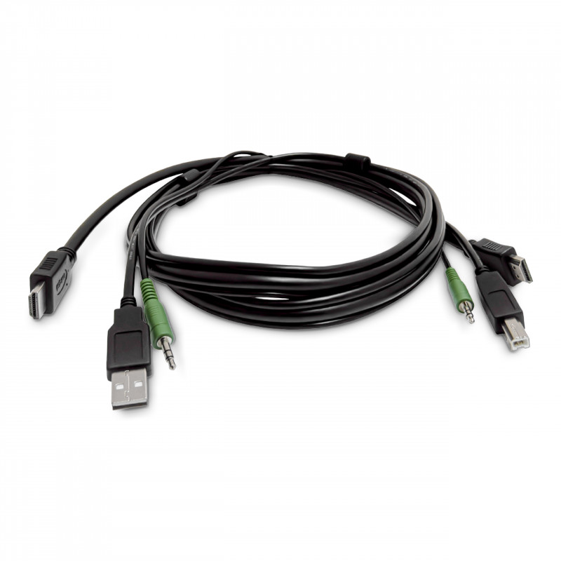 StarTech.com SKHDMMKVM-06-TAA TAA compliant HDMI KVM cable, USB 2.0, 3.5 mm audio, 1.8 m
