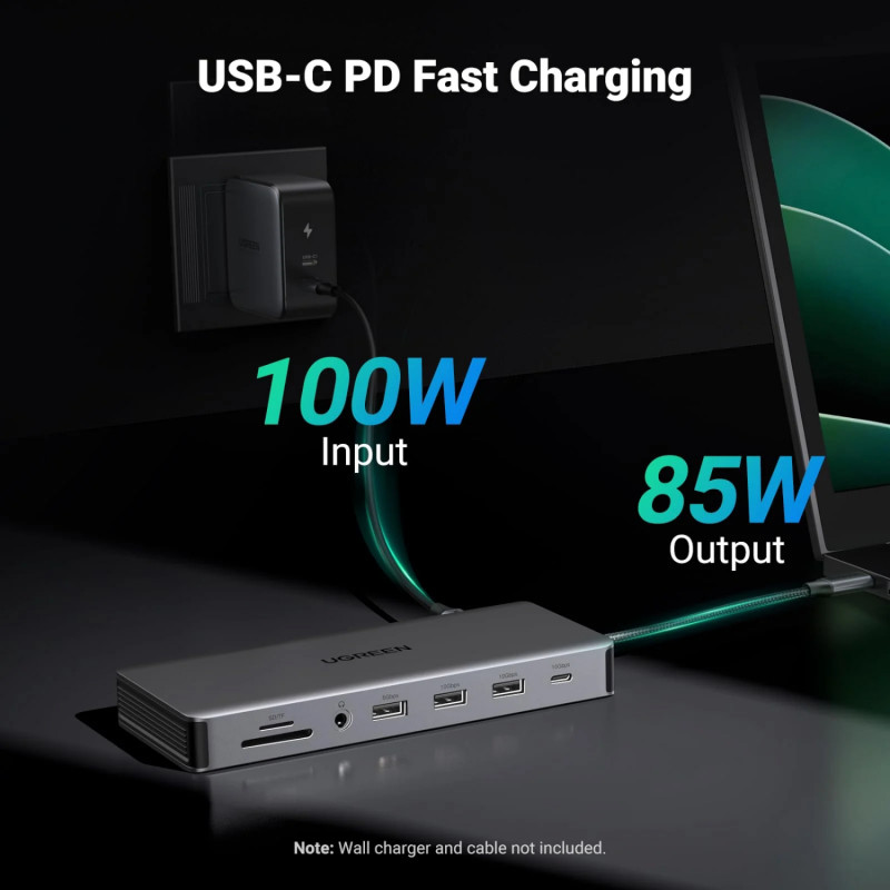 Ugreen Revodok Pro 313 USB-C laptop docking station (15978), UGR1851, 100 W, grey