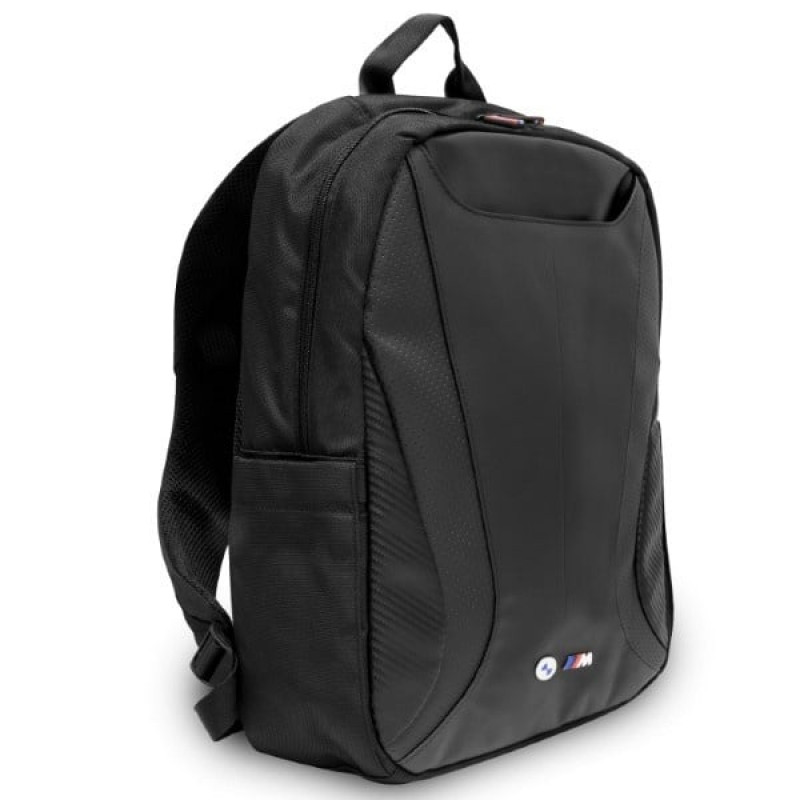 BMW BMBP15SPCTFK 16-inch Backpack, Carbon&Leather Tricolor, black