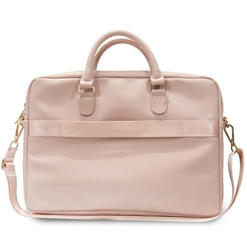 Guess GUCB15ZPGSTEGP 16-inch Laptop Bag, Triangle 4G, pink