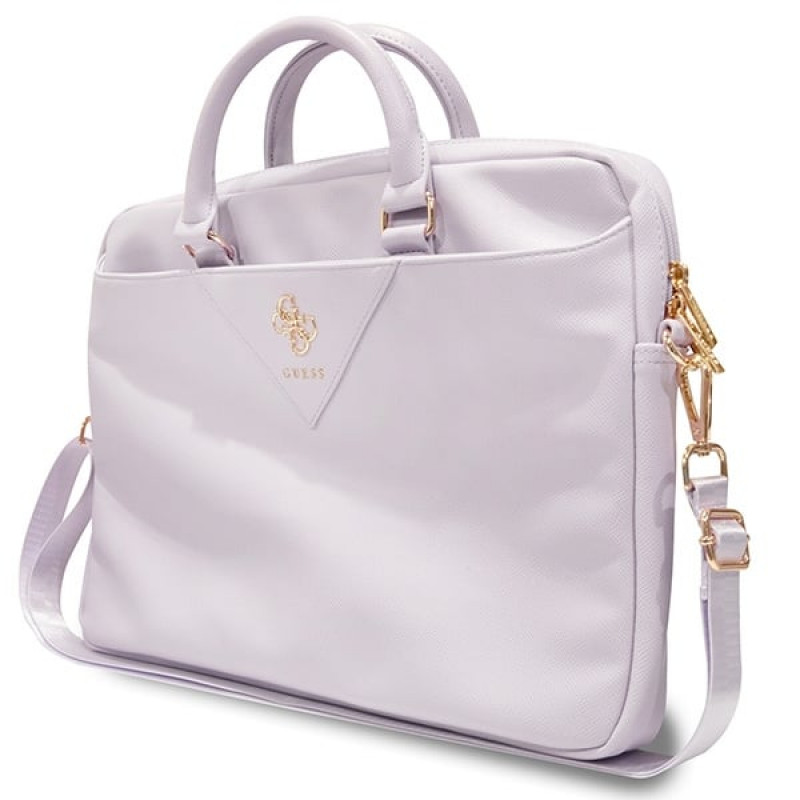 Guess GUCB15ZPGSTEGU 16-inch Laptop Bag, Triangle 4G, purple