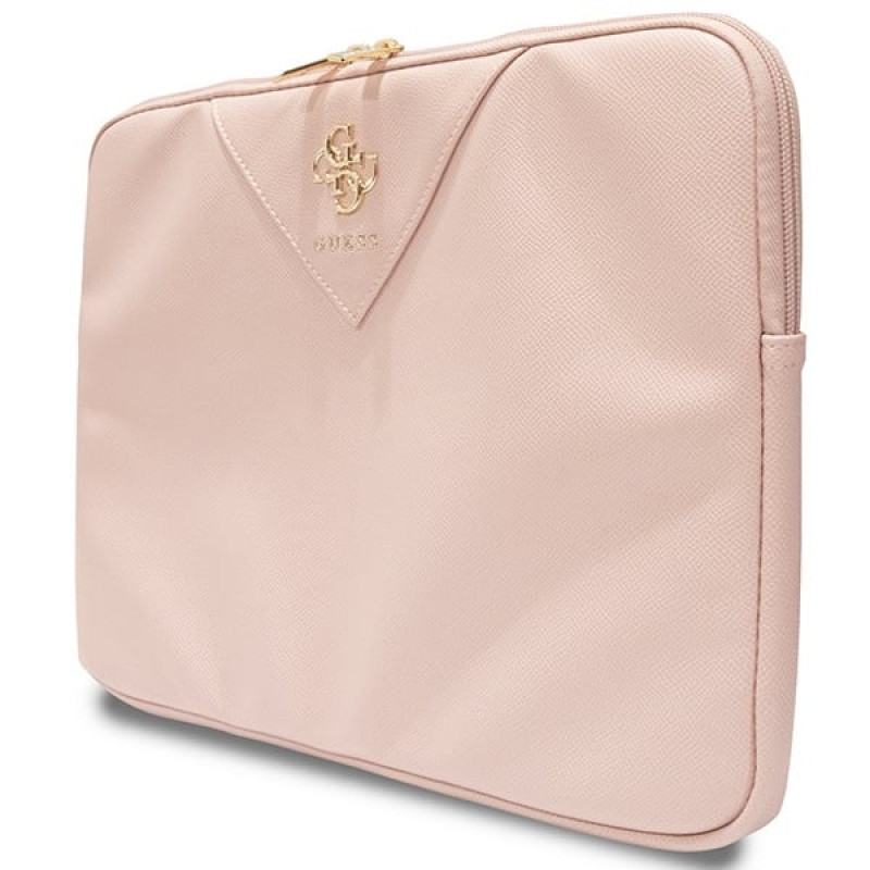Guess GUCS14ZPGSTEGP Laptop Sleeve, 14 inch, Triangle 4G, pink