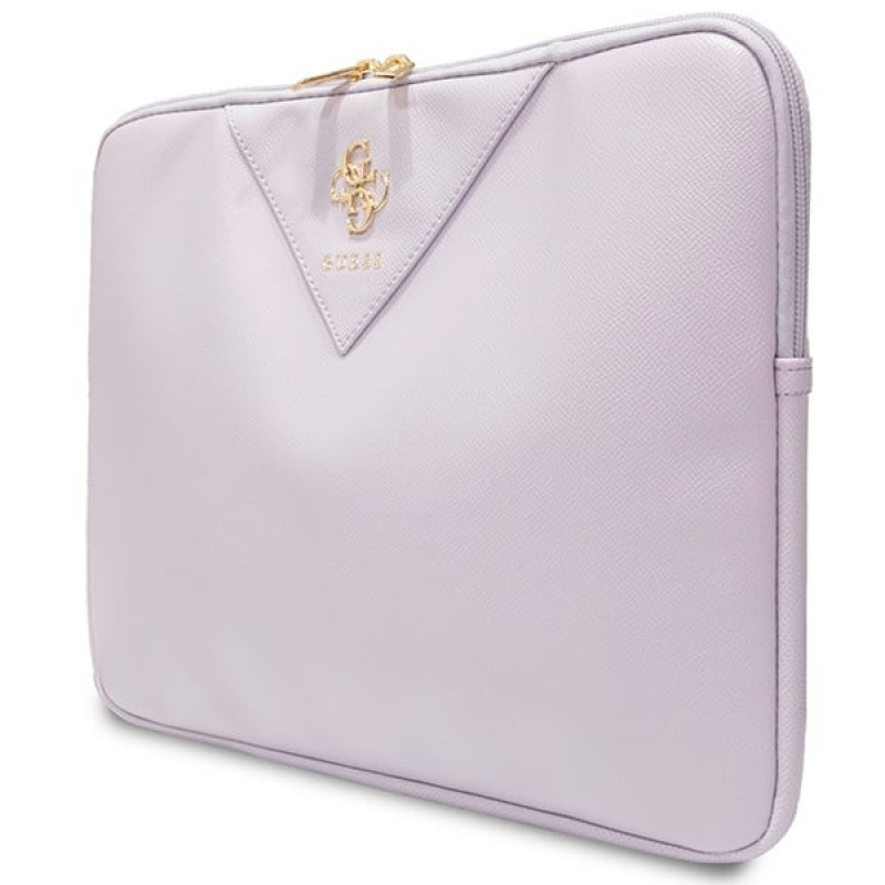 Guess GUCS14ZPGSTEGU Laptop Sleeve, 14 inch, Triangle 4G, purple