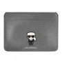 Karl Lagerfeld KLCS14PISFG Sleeve, 13/14 inch, silver Saffiano Ikonik Karl