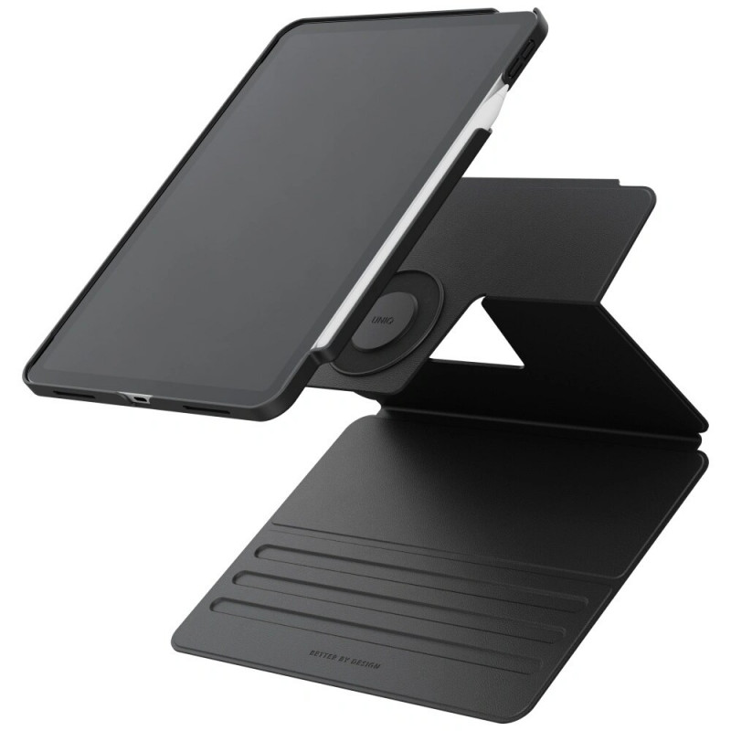 UNIQ Rovus Snapmount Magnetic 360 Rotating Detachable Tablet Case for Apple iPad Pro 11 2024, black