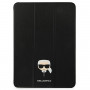 Karl Lagerfeld KLFC11OKHK Book Cover for Apple iPad Pro 11 2021 3rd Gen, black Saffiano Karl Head