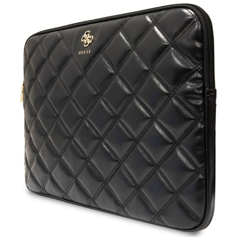 Guess GUCS14ZPSQSSGK Laptop Sleeve, 14 inch, Quilted 4G, black