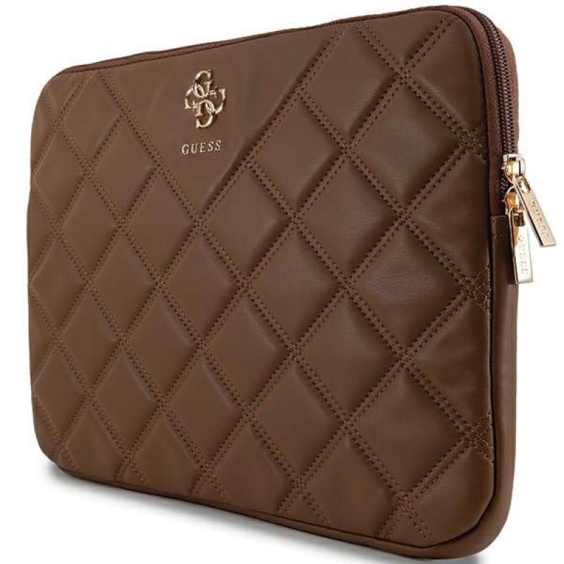 Guess Quilted 4G Laptop Sleeve GUCS14ZPSQSSGW 14", brown