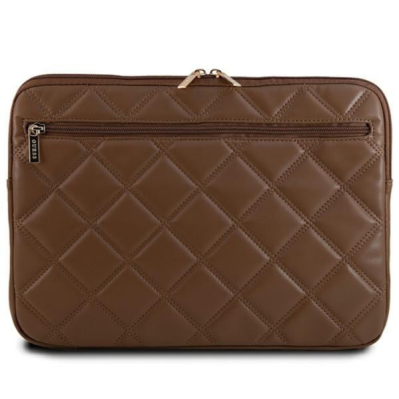 Guess Quilted 4G Laptop Sleeve GUCS14ZPSQSSGW 14", brown