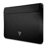 Guess GUCS14PSATLK Saffiano Triangle Logo Laptop Sleeve 13/14", black