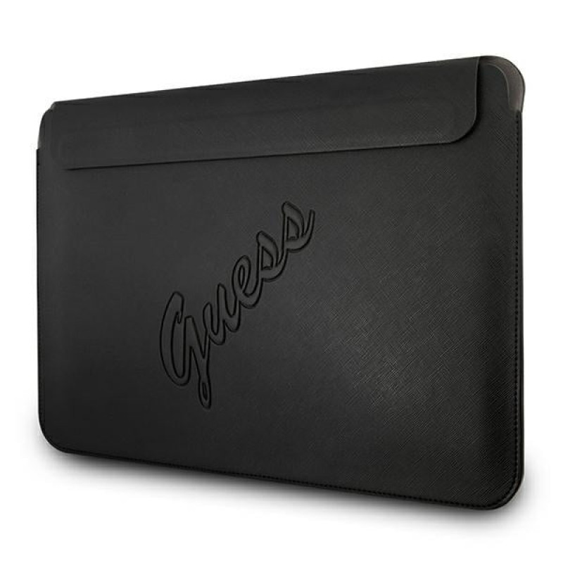 Guess GUCS13PUSASBK Saffiano Script Sleeve for 13" laptop, black