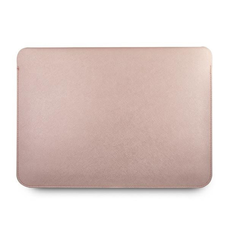 Guess GUCS13PUSASPI Saffiano Script Sleeve for 13" laptop, pink