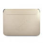 Guess GUCS13PUSASLG Saffiano Script Sleeve for 13" laptop, gold