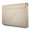 Guess GUCS13PUSASLG Saffiano Script Sleeve for 13" laptop, gold