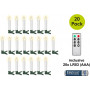 Goobay 75258 Wireless LED Christmas Tree Candles (20 pcs), incl. 20x AAA (LR03), clips, remote control, timer, dimmable, warm white (2600 K)