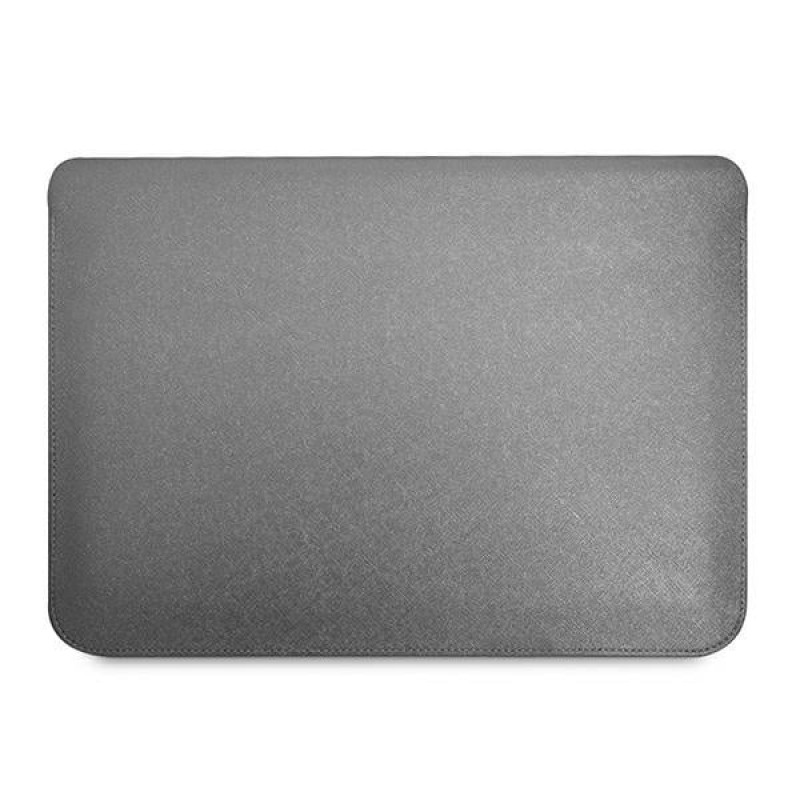Guess GUCS14PSATLG laptop sleeve 13/14 inch, Saffiano Triangle, silver