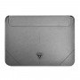 Guess GUCS16PSATLG laptop sleeve 16 inch, Saffiano Triangle, silver