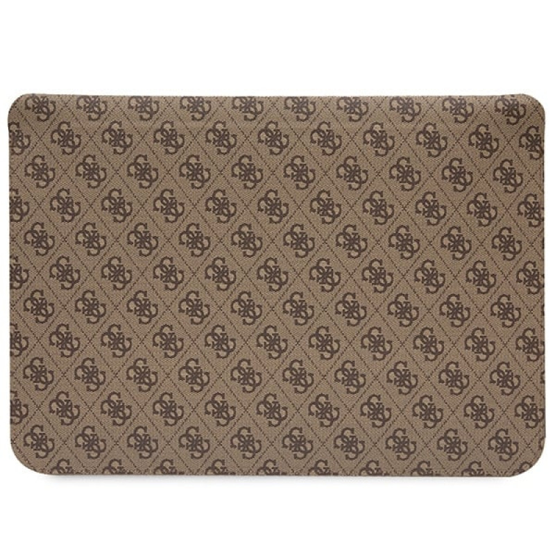 Guess GUCS14P4RPSW laptop sleeve 14 inch, 4G Printed Stripes, brown