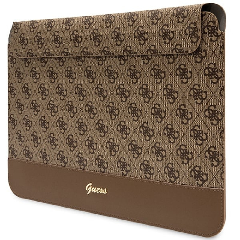 Guess GUCS14PS4SGW laptop sleeve 14 inch, 4G Stripe Metal Logo, brown
