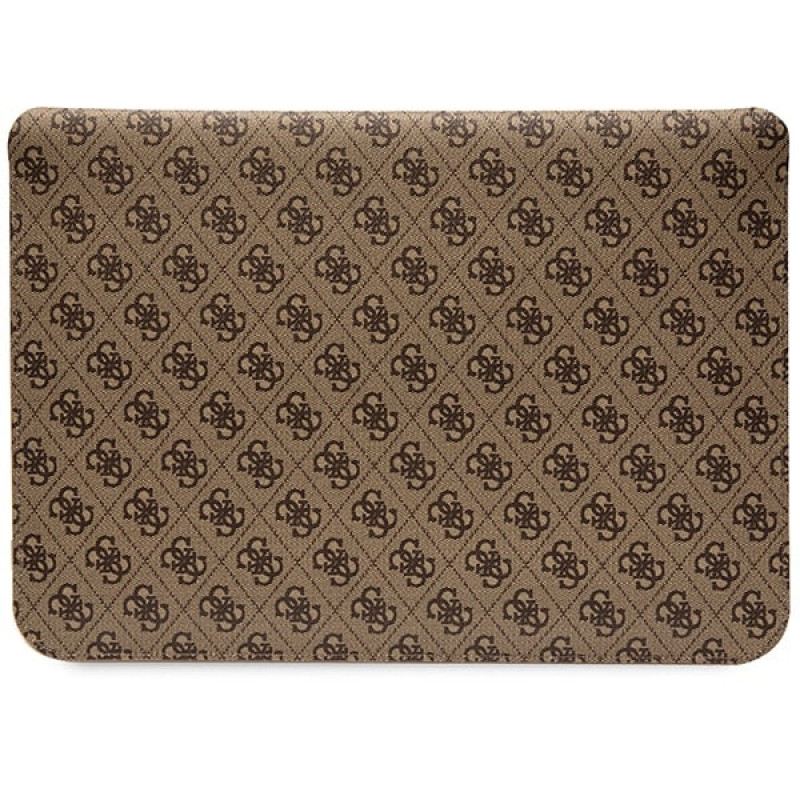 Guess GUCS14PS4SGW laptop sleeve 14 inch, 4G Stripe Metal Logo, brown
