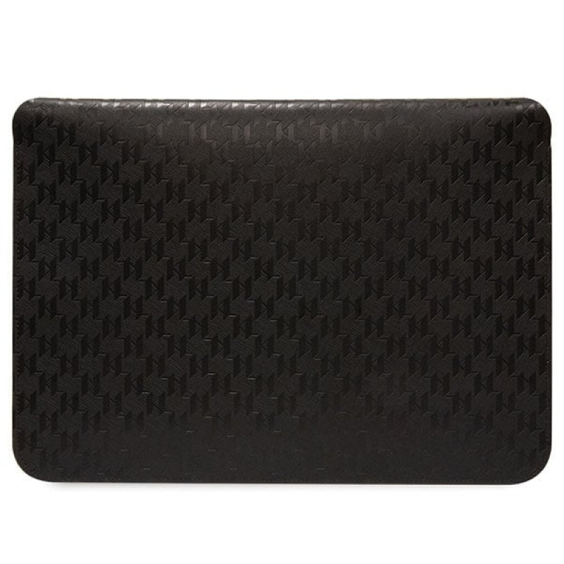 Karl Lagerfeld KLCS14SAKLHPK Laptop Sleeve for 14 inch, black, Saffiano Monogram Plaque