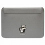 Karl Lagerfeld KLCS14SAKCPMG Laptop Sleeve for 14 inch, silver, Saffiano Karl&Choupette