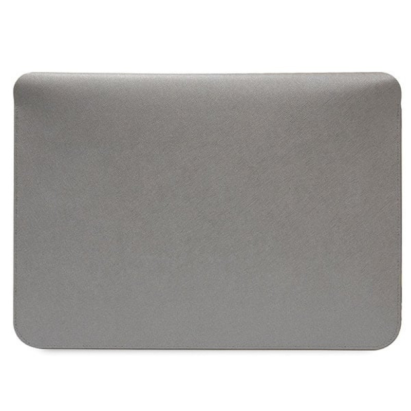 Karl Lagerfeld KLCS14SAKCPMG Laptop Sleeve for 14 inch, silver, Saffiano Karl&Choupette