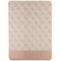 Guess GUFCP12PS4SGP Apple iPad Pro 12.9" (2020/2021/2022, 4th/5th/6th gen) Bookcase, 4G Stripe Allover, Pink