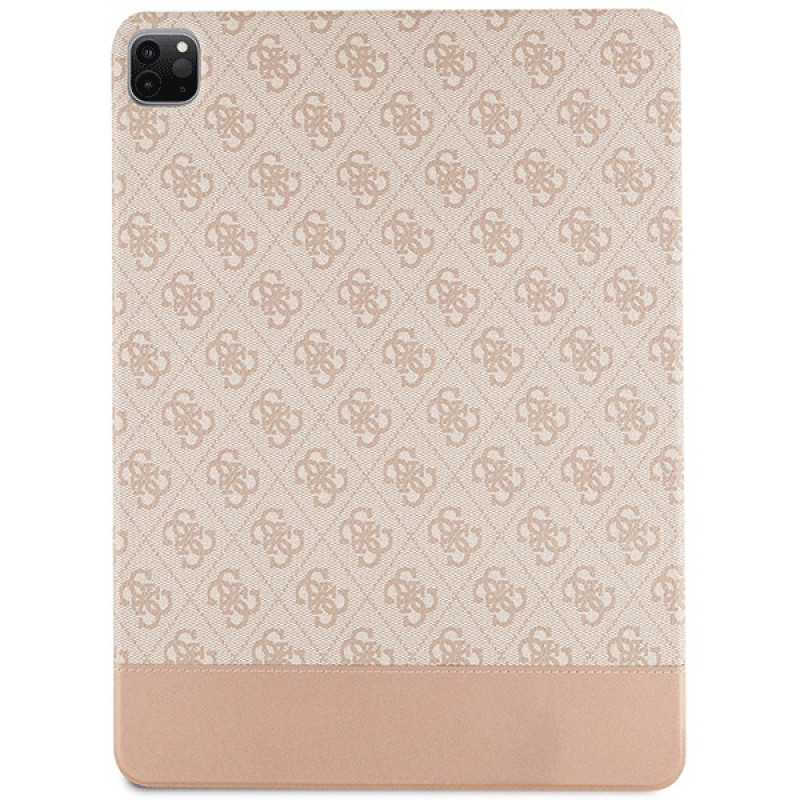 Guess GUFCP12PS4SGP Apple iPad Pro 12.9" (2020/2021/2022, 4th/5th/6th gen) Bookcase, 4G Stripe Allover, Pink