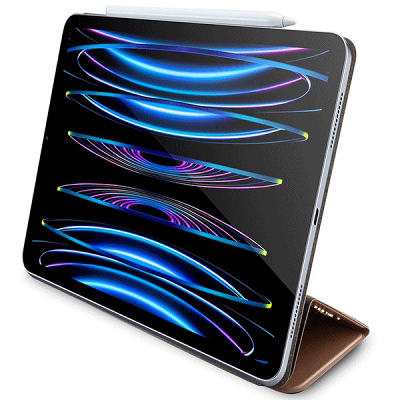 Guess GUFCP12PS4SGP Apple iPad Pro 12.9" (2020/2021/2022, 4th/5th/6th gen) Bookcase, 4G Stripe Allover, Pink