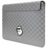 Karl Lagerfeld KLCS14SAKHPCG Laptop Sleeve for 14 inch, silver, Saffiano Monogram Choupette